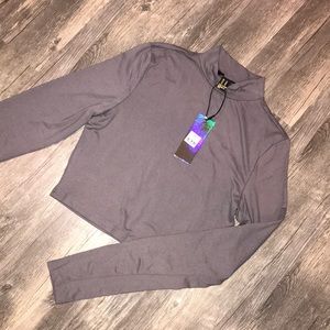 Gray top and legging set